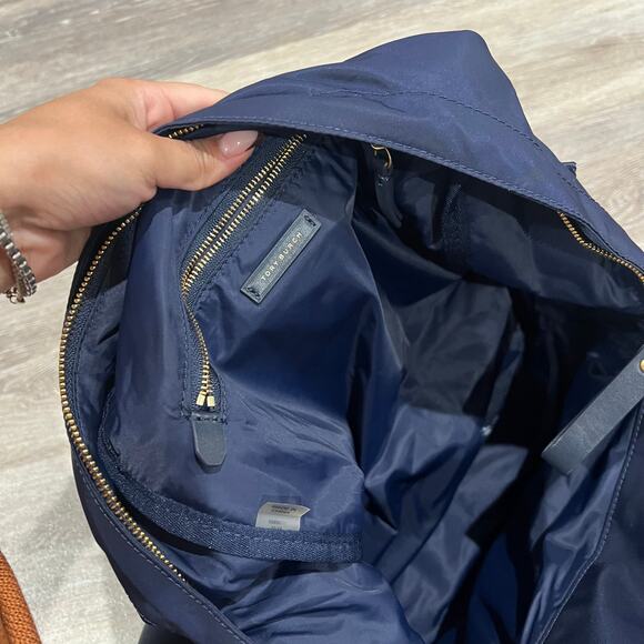 Tory Burch Navy Blue Nylon Backpack - Picture 5 of 9
